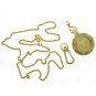 German Coin Pendant 1 Deutsche Mark Eagle Vintage 28" Necklace + Swivel Clip