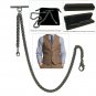 Albert Chain Pocket Watch Spiga Wheat Chain Gunmetal Black color Fob T Bar AC112