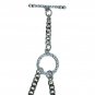 Albert Chain Pocket Watch Chain Silver Color 2 Ways Vest & Jean Fob T Bar ACT77