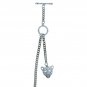 Albert Chain Pocket Watch Chain Silver Color 2 Ways Vest & Jean Fob T Bar ACT13