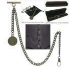 Albert Chain Pocket Watch Curb Link Chain Antique Brass Old Coin Medal T Bar A94 Albert Chain Pocket Watch Curb Link Chain Antique Brass Old Coin Medal T Bar A94