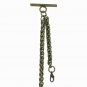 Albert Chain Pocket Watch Spiga Wheat Chain Antique Brass color Fob T Bar AC110