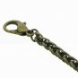 Albert Chain Pocket Watch Spiga Wheat Chain Antique Brass color Fob T Bar AC110