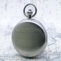 Mechanical Pocket Watch Silver Skeleton Double Hunter Men 50mm Chain and Box P39