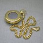 Mechanical Tourbillon Pocket Watch Gold Men Brass Sun Moon on Chain and Box P114