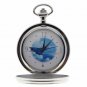 CONCORDE Memorial Silver Pocket Watch Men Gift Large Brass Case + Fob Chain C63