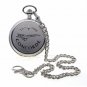 CONCORDE Memorial Silver Pocket Watch Men Gift Large Brass Case + Fob Chain C63