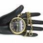 Heritage Time Mechanical Pocket Watch Gold Solid Brass Men 50 MM on Chain Box 22