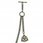 Albert Chain Pocket Watch Chain Brass Color 2 Ways Vests & Jeans Fob T Bar ACT08