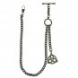 Albert Chain Pocket Watch Chain Brass Color 2 Ways Vests & Jeans Fob T Bar ACT08