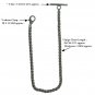 Albert Chain Pocket Watch Spiga Wheat Chain Gunmetal Black color Fob T Bar AC111