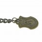Albert Chain Pocket Watch Curb Link Chain Antique Brass Letter H Fob T Bar AC85