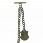 Albert Chain Pocket Watch Curb Link Chain Antique Brass Letter H Fob T Bar AC85