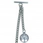 Albert Chain Pocket Watch Curb Link Chain Silver color Life Tree Fob T Bar AC104