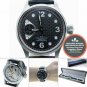 44mm STEEL Men Watch 6497 SEA-GULL ST3600 Swan-Neck Movement Sapphire Glass W449
