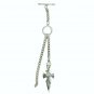 Albert Chain Pocket Watch Chain Silver Color 2 Ways Vest & Jean Fob T Bar ACT113