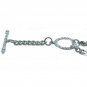 Albert Chain Pocket Watch Chain Silver Color 2 Ways Vest & Jean Fob T Bar ACT113