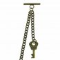 Albert Chain Pocket Watch Curb Link Chain Antique Brass Plating Fob T Bar AC18