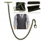 Albert Chain Pocket Watch Spiga Wheat Chain Antique Brass color Fob T Bar AC109 Albert Chain Pocket Watch Spiga Wheat Chain Antique Brass color Fob T Bar AC109