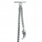 Albert Chain Pocket Watch Curb Link Chain Antique Silver Plating Fob T Bar AC64