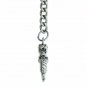 Albert Chain Pocket Watch Curb Link Chain Antique Silver Plating Fob T Bar AC64