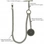 Albert Chain Pocket Watch Chain Brass Color 2 Ways Vests & Jeans Fob T Bar ACT95