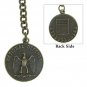 Albert Chain Pocket Watch Chain Brass Color 2 Ways Vests & Jeans Fob T Bar ACT95