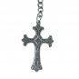 Albert Chain Silver Color Pocket Watch Curb Link Chain Cross Style Fob T Bar 114
