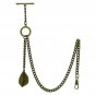 Albert Chain Pocket Watch Chain Brass Color 2 Ways Vests & Jeans Fob T Bar AT117