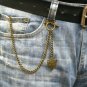 Albert Chain Pocket Watch Chain Brass Color 2 Ways Vests & Jeans Fob T Bar ACT25