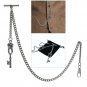Albert Chain Silver Color Pocket Watch Curb Link Chain Key Design Fob T Bar A123