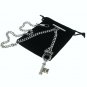 Albert Chain Silver Color Pocket Watch Curb Link Chain Key Design Fob T Bar A123