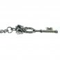 Albert Chain Silver Color Pocket Watch Curb Link Chain Key Design Fob T Bar A123