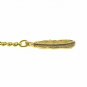 Albert Chain Gold Color Pocket Watch Curb Link Chain Feather Fob T Bar AC119
