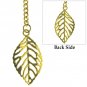 Albert Chain Gold Color Pocket Watch Curb Link Chain Leaf Design Fob T Bar AC120