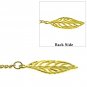 Albert Chain Gold Color Pocket Watch Curb Link Chain Leaf Design Fob T Bar AC120