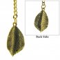 Albert Chain Gold Color Pocket Watch Curb Link Chain Leaf Design Fob T Bar AC121