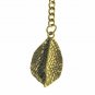 Albert Chain Gold Color Pocket Watch Curb Link Chain Leaf Design Fob T Bar AC121