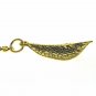 Albert Chain Gold Color Pocket Watch Curb Link Chain Leaf Design Fob T Bar AC121