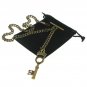 Albert Chain Pocket Watch Curb Link Chain Antique Brass Color Fob T Bar AC122