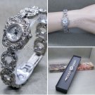 Silver Marcasite Watch Women Japan Quartz Brass Bracelet Stainless Steel back 13 Silver Marcasite Watch Women Japan Quartz Brass Bracelet Stainless Steel back 13