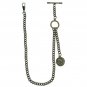 Albert Chain Pocket Watch Chain Brass Color 2 Ways Vests & Jeans Fob T Bar ACT92