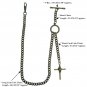 Albert Chain Pocket Watch Chain Brass Color 2 Ways Vests & Jeans Fob T Bar ACT82