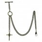 Albert Chain Pocket Watch Chain Brass Color 2 Ways Vests & Jeans Fob T Bar ACT82
