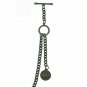 Albert Chain Pocket Watch Chain Brass Color 2 Ways Vests & Jeans Fob T Bar AT106