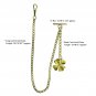 Albert Chain Gold Color Pocket Watch Curb Link Chain Four-Leaf Fob T Bar AC131