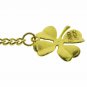 Albert Chain Gold Color Pocket Watch Curb Link Chain Four-Leaf Fob T Bar AC131
