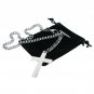 Albert Chain Stainless Steel Pocket Watch Curb Link Chain Cross Fob T-Bar ACS07