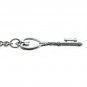 Albert Chain Pocket Watch Silver Color Curb Link Chain Key Style Fob T Bar AC128