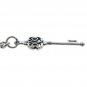 Albert Chain Pocket Watch Silver Color Curb Link Chain Antique Key Fob T Bar 135